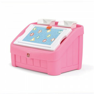 2-in-1 Speelgoedbox & Tekenbord (roze) - Step2 (848899)