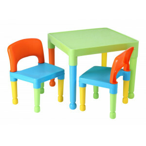 Kinder multi-gekleurde tafel en 2 stoelen Set