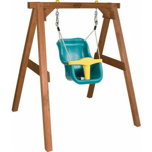 AXI Baby Swing Brown with seat / FSC 100% Hemlock wood / 9 - 36 months / 5 year warranty! / Including 4 ground anchors